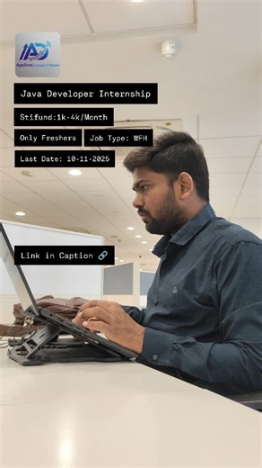 Career | Job Updates | Interview Tips on Instagram: "App dost complete IT Solutions is hiring for the Java Developer Internship Role Link 🔗: https://unstop.com/internships/java-internship-internship-mela-1579079 #cocobhaiya #jobs #coding #placement #365dayschallenge #placements"