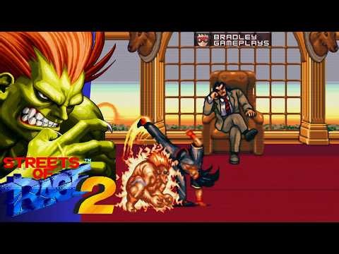Streets of Rage 2 - Version Street Fighter - Blanka - Longplay #romhack #sor2 #megadrive