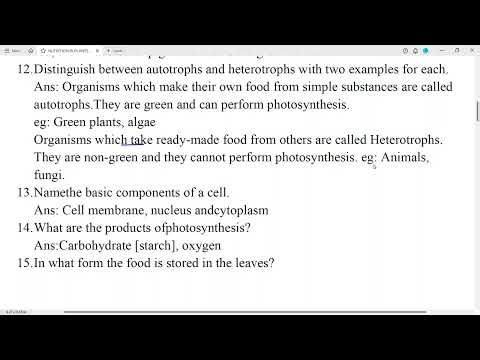 cbse / class 7 / science / chapter 1 / nutrition in plants / worksheet answers