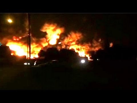 Dramático video aficionado de la explosión del tren en Quebec