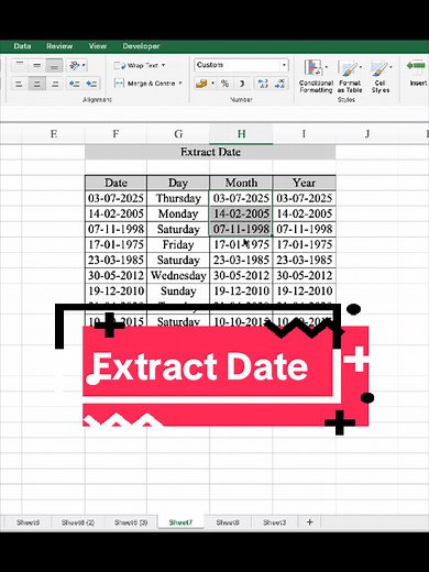 Extract Date in Excel - Tips for Microsoft Excel Users