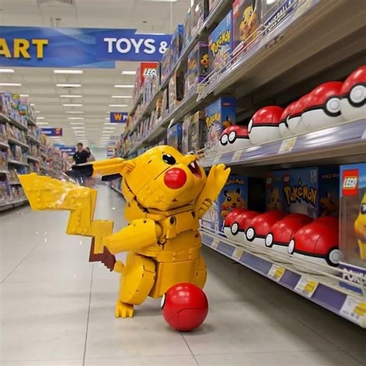 Lego Pikachu vs impossible Pokeball challenge #shorts #trending