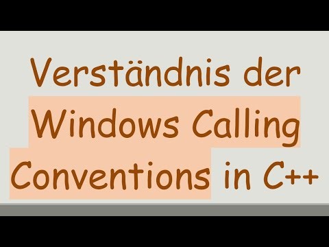Verständnis der Windows Calling Conventions in C+ +