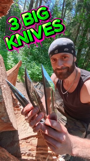 3 BIG Throwing Knives #knifethrowing #martialarts #training