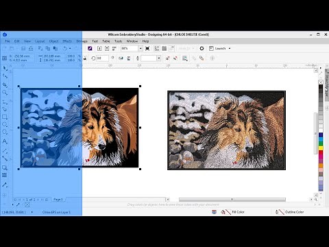 How to create vector graphics from an embroidery design in EmbroideryStudio