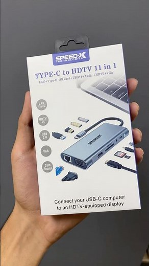 Type C to HDTV 11 In 1 Adapter ⚡️ #shorts