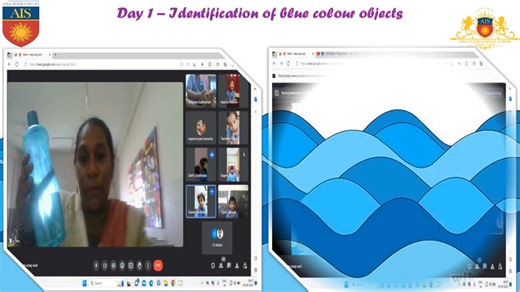 1.1K views · 85 reactions | "Blue is the ocean, blue is the sky; Blue are blueberries, we put them in the pie" Learning that relates to the real world experience is the learning for life. The students of the pre-primary section celebrated Blue Day to create cognitive links between visual clues and colour recognition. The day was packed with fun-filled activities that kept each one of them intrigued and engrossed in learning. | Asian International School | Facebook