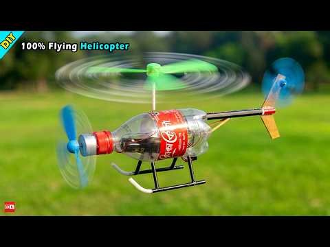 How to Make 100% Flying Helicopter using Plastic Bottle | How to Build a High Performance RC Plane