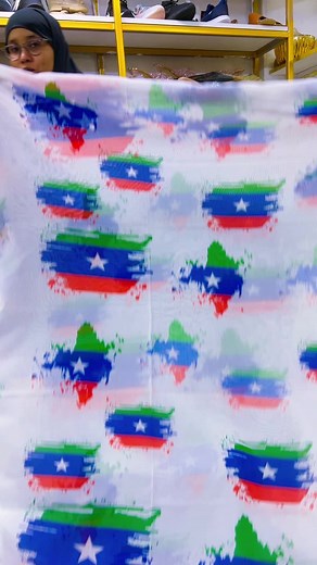 Colorful Paint Splatter Fabric Close-Up Showcase