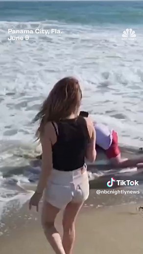 Off the Florida panhandle, a violent shark attack caught on camera left a man fighting for his life. Authorities say two staff members from a naval facility in Panama City went for a swim when the shark attacked one of them. NBC News’ Steve Patterson has more.