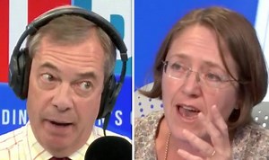 Nigel Farage in fierce debate with Extinction Rebellion organiser