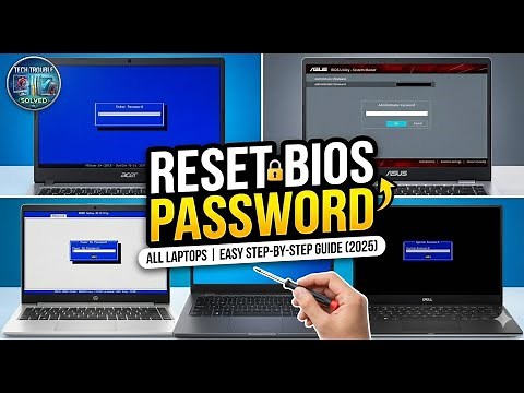 How to Reset BIOS Password on ACER/ Asus/ HP/ Dell/ ALL Laptops | Easy Step-by-Step Guide (2025)
