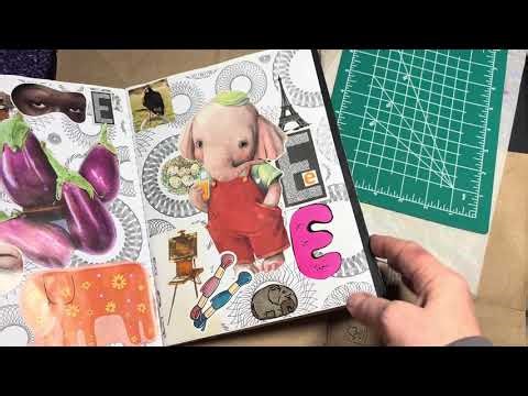 Composition notebook alphabet glue book.
