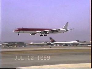 Emery DC-8-73F Arrival (w/ Compressor Stall)