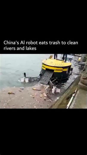 Business | Tech | Innovation on Instagram: "Floating trash is getting a new enemy. This AI-powered robot glides across rivers and lakes, swallowing bottles, bags, and debris in seconds. With autonomous navigation, it runs nonstop without human help, proving how technology can tackle pollution on a massive scale. . #pov #startup #ai #automation #tech #entrepreneurship"
