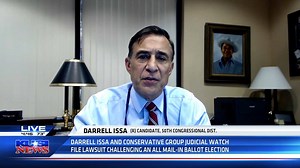 Darrell Issa and Judicial Watch filed a lawsuit challenging an all mail-in ballot election this November. Issa described the voter fraud that could result saying many ballots "would likely be sent to people who have no intention of voting." Full: https://bit.ly/2XyUjNq | KUSI News