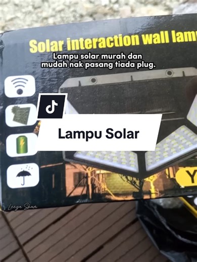 Part 589 - Pasang lampu solar, boleh letak mana kita suka sebab tak perlu plug. #solar #lampu #lampusolar #lampusolaroutdoor #leeyasham