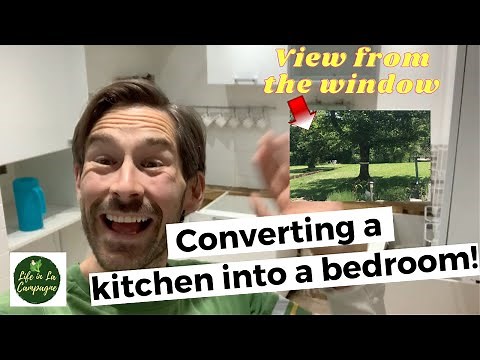 Converting a kitchen into a bedroom on a budget!