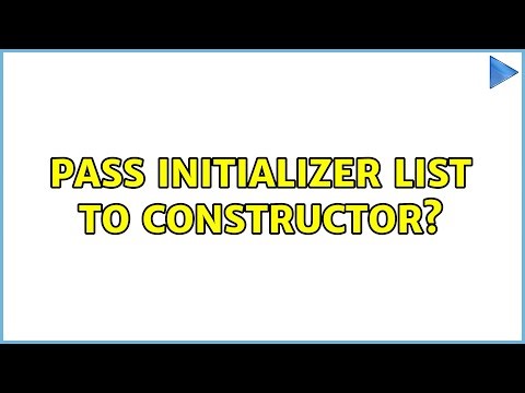 Pass initializer list to constructor?