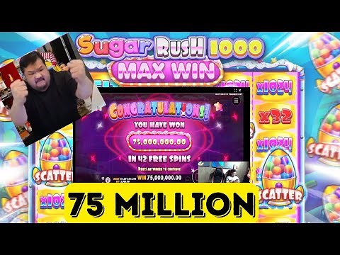 BIG BOY CHENG MAXBET MAXWIN ON SUGAR RUSH 1000! 75 MILLION WIN! #maxwin #slot #bigboycheng #casino