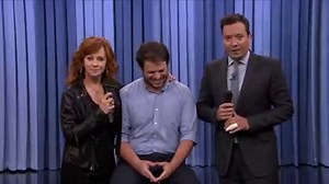 Jimmy and Reba McEntire get up-close and personal with an audience member and sing their new song "Just Wanna Spend This Moment." | The Tonight Show Starring Jimmy Fallon