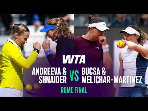 Andreeva/Shnaider vs. Bucsa/Melichar-Martinez | 2026 Rome Doubles Final | WTA Match Highlights