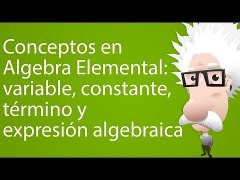 Conceptos en Álgebra Elemental: variable, constante, término y expresión algebraica
