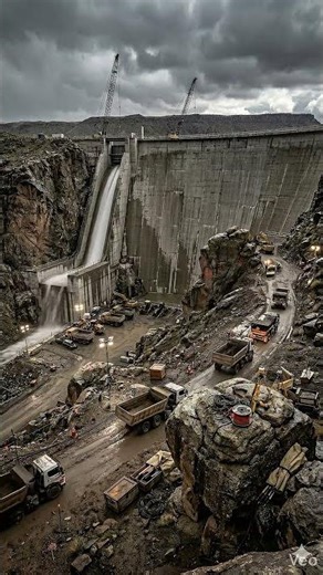 $1 Billion Dam Built in a Storm 🌧️ | Insane Blasting & Mega Construction Timelapse