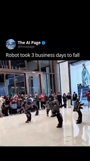 © The AI Page 👽 | This robot was giving a martial arts demo in Zhejiang when things went slightly off script. One accidental kick, a long wobble, and a... | Instagram