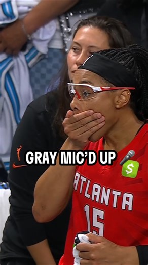 Allisha Gray sounds from the first half 🎤 IND-ATL | ABC | WNBA PLAYOFFS | @google | WNBA