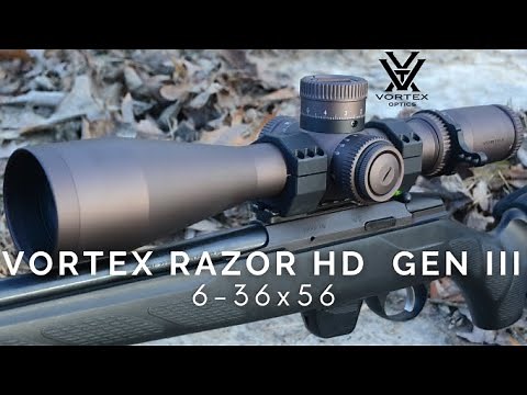 Vortex Razor HD Gen III 6-36x56 Riflescope Overview with Turret Zeroing and Through Shots