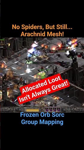 😭 ARACHNID MESH DROP... But it's NOT Mine! Allocated Loot Pain! #projectdiablo2 #shorts #trending