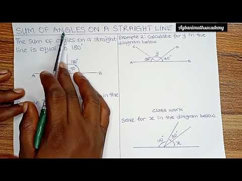 SUM OF ANGLES ON A STRAIGHT LINE