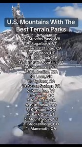 U.S Mountains With the Best Terrain Parks . . . . . . #Ski #skiing #skiingislife #skiingisfun #skiingday #snowboard #snowboarding #snowboardlife #snowboardingisfun #skiresort #snowfall #snowflakes #snowstorm #winterwonderland #winter | OutdoorLifestyle