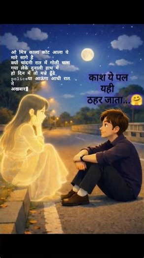 काश ये पल यहीं ठहर जाता...🤗🤗 #love #night #moon #lover #friends #beautifulfriends #shorts #trending