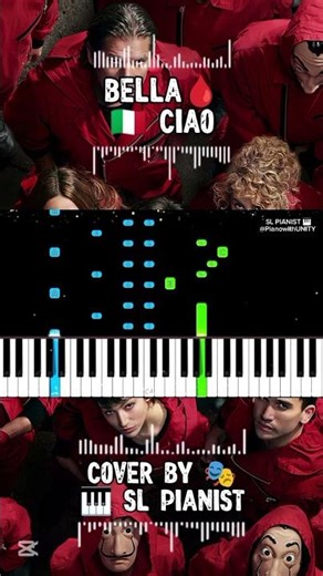 Bella Ciao on Piano Tutorial #piano#music#tutorial#viral#trending#shorts