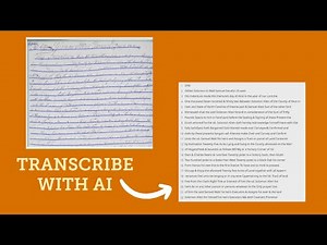 How to Use AI to Transcribe Handwritten Documents