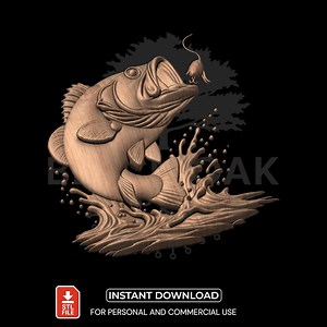 Large Mouth Bass 3D Model STL File: CNC & 3D Printing (digital Download) - Etsy