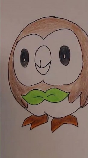 Come disegnare Rowlet 🎨 Tutorial Disegnare e Colorare Pokémon