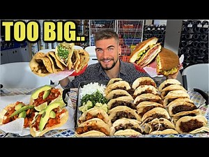 MASSIVE MEXICAN STREET FOOD CHALLENGE | Tacos, Tortas, El Pastor, Baracoa, Shrimp