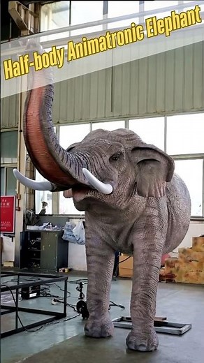 Half Body Animatronic Elephant Model