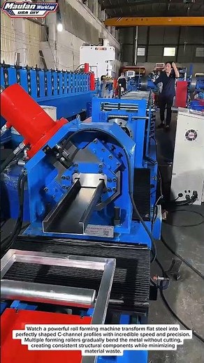 Amazing C Channel Roll Forming Machine | High-Speed Steel Profile Manufacturing