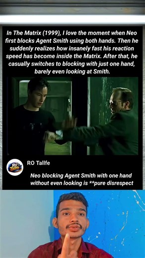 The Matrix (1999) – Neo Disrespects Agent Smith With One Hand 😎