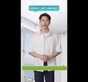 Ceiling Curtain Track Wall Mounted Rod (Black, 2M)