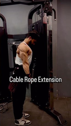 Cable Rope Extension – Long Head Secret 🔥 #bodybuilding #motivation #fitnessindia