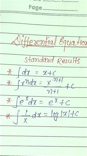 Differential Equation Important Formulas | Class 12 Maths 🔥
