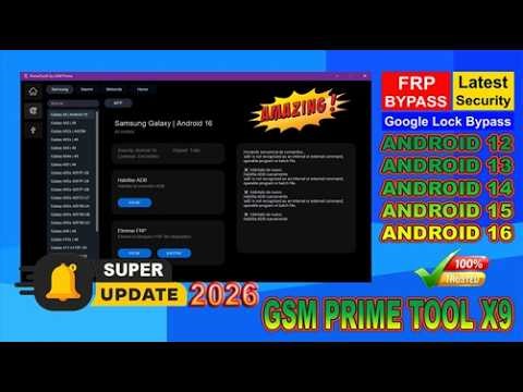 Super Update Gsm Prime Tool X9 - 2026 Android 16 Support | Powerful to Solve Your Android Problems