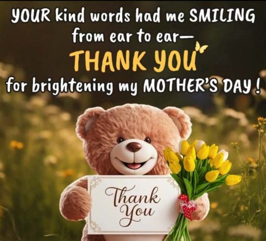 Mother’S Day Smiling Thank You Card