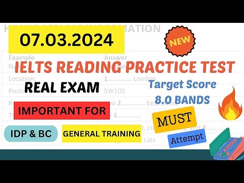 ielts reading practice test 2024 with answers | 07.03.2024