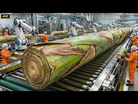 Inside The High-Tech Banana Stem Fiber Factory | Full Manufacturing Process